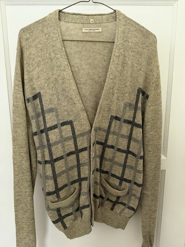 Vintage 50s wool cardigan mens - wool,