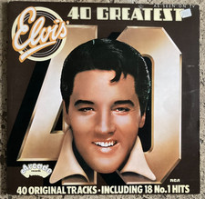 ELVIS PRESLEY - 40 GREATEST (18 NO.1s) UK 1974 ROCK N ROLL VINYL 2LP RECORD💥EX+