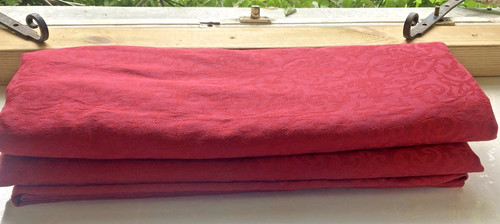 Cotton damask large red - cotton,