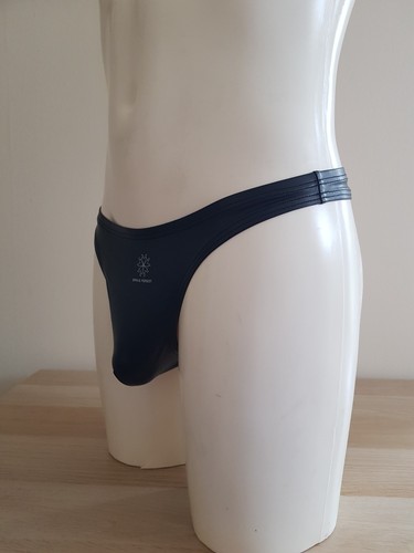Mens leather look pouch - pouch, thong
