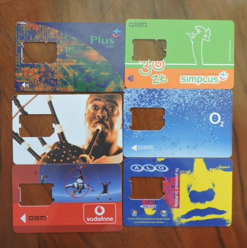 Assorted used mobile sim - used,