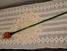 ART GLASS ORANGE LONG STEM