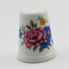 COLLECTABLE THIMBLE FLORAL DECORATION BY ROYAL GRAFTON, ENGLAND