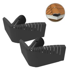 2 x Universal Black Hip End Tile Closer Units, Dry Roof Fixing to Replace Mortar