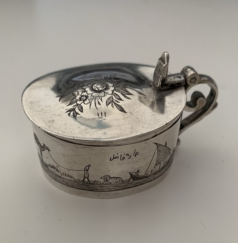 Antique iraqi silver niello - iraqi,