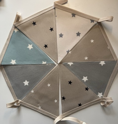 Handmade oilcloth bunting - handmade,