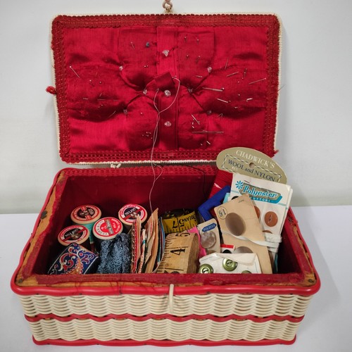 Vintage sewing basket storage - vintage,