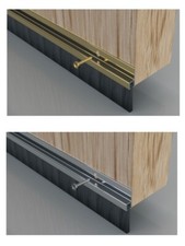 Stormguard Aluminium Draught Excluder Heavy Duty Gold Or Silver Brush