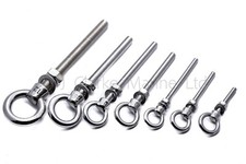 Stainless steel lifting eye bolt A4 316 Marine grade longshank nut M6 M8 M10 M12