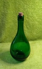 Vintage Green Glass Woolworths Bottle with Stopper.