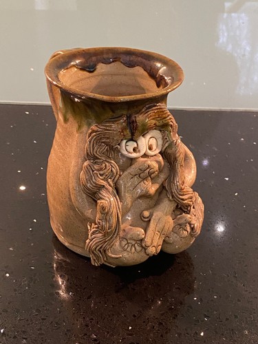 Large pretty ugly mug - pretty, pottery