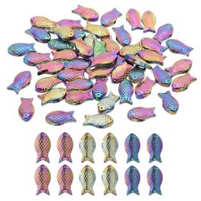100Pcs Crystal Fish Beads