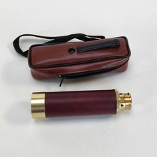 Brass Spyglass Telescope 15x30mm. Extendable Handheld Monocular with Case