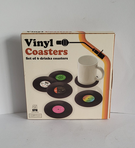 Vinyl record drinks coasters - vinyl,