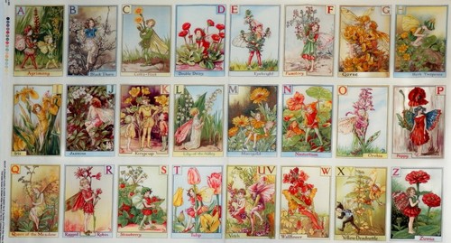 Alphabet flower fairies - fairies, panel