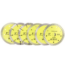 5" Cold/Hot Pressed Turbo Diamond Saw Blade Dry Wet Cutting Marble Granite Tile