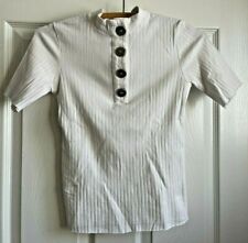 Shirt - White - Berska - Size EU XS / US XS - Short Sleeve - Buttoned