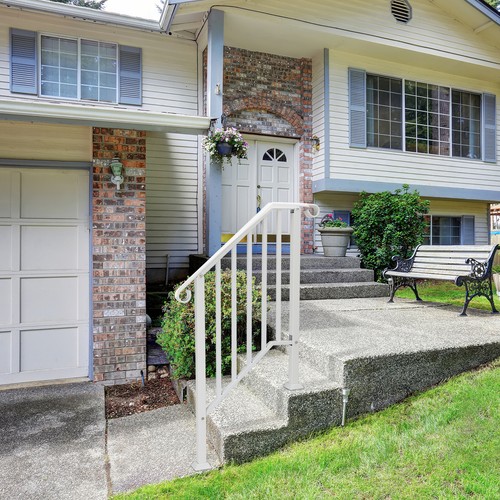 Wrought iron stair handrail - stair,