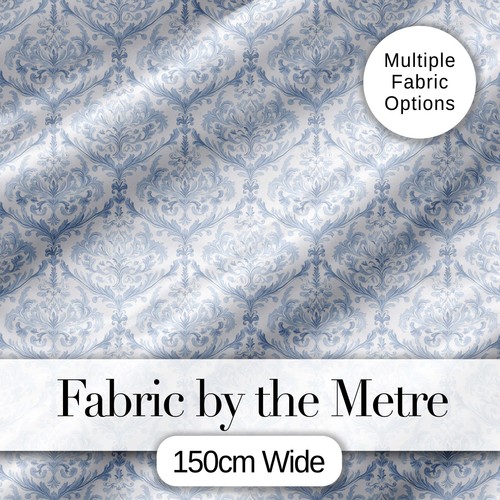 Vintage blue damask - damask, ornamental
