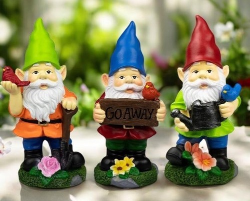 Set single garden gnome - &,