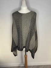 Made In Italy Brown Knit Cape