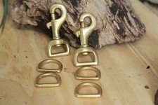 Trigger Swivel Hook Brass Clip for Webbing Dog Lead Horse Rug Snap Hook 20mm UK 