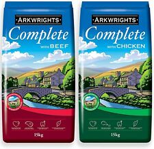 Arkwrights Complete Dry Dog Food 2 pack (30kg) - 1 x 15kg Chicken 1 x 15kg Beef