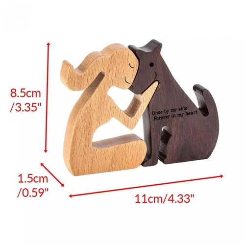 Wooden man and - dog,
