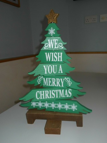 Christmas wooden green - wooden,