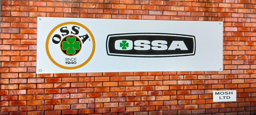 Ossa trials banner motorcycle - banner,