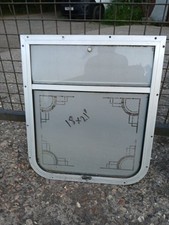 narrow boat Window Frosted 18x21" Made By Caldwell USED