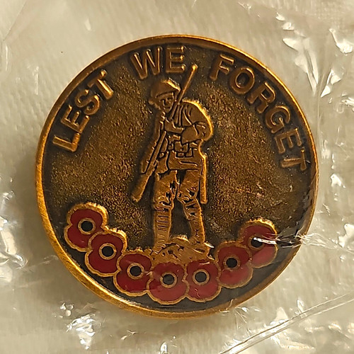 Remembrance soldier enamel pin - remembrance,