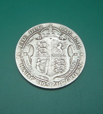 GB UK  Edward  VII.  1910 Silver (.925) Half Crown .   Fine  KM# 802