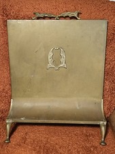 Vintage Decorative Brass Fire Screen on Legs - 58 x 46 cm
