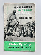 Vintage Isle of Man Motor Cycle Grand National Official Programme 1963 Scramble
