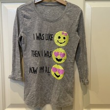 Justice Flip Sequin Emoji Top