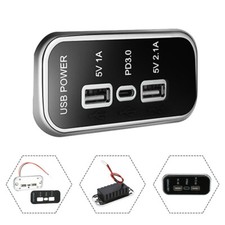 3 Ports PD Type-C USB Car