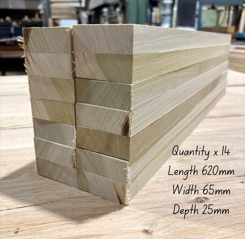 Planed tulipwood offcuts - tulipwood,