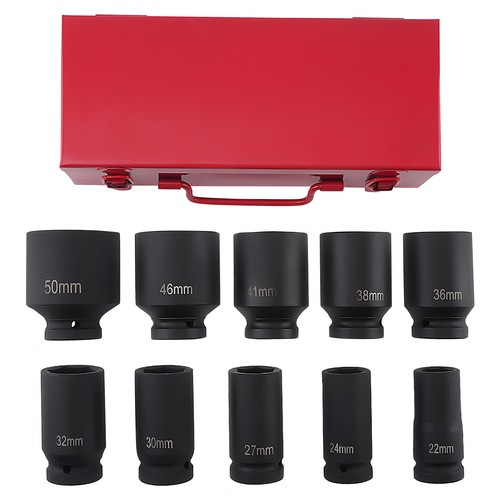 10pcs impact socket set - socket, 3/4in