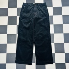 M&S Black Cord Trousers UK 16L