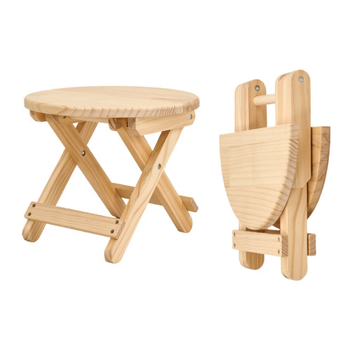 Round folding wooden - folding, stool