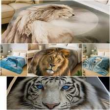 Super Soft Blanket 2 Ply Heavy Thick & Warm Bed Blanket Single Size Animal Print