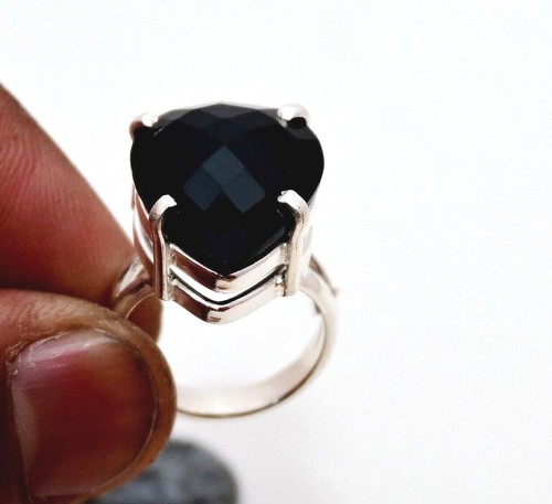 Black onyx gemstone ring 925 - onyx, ring,