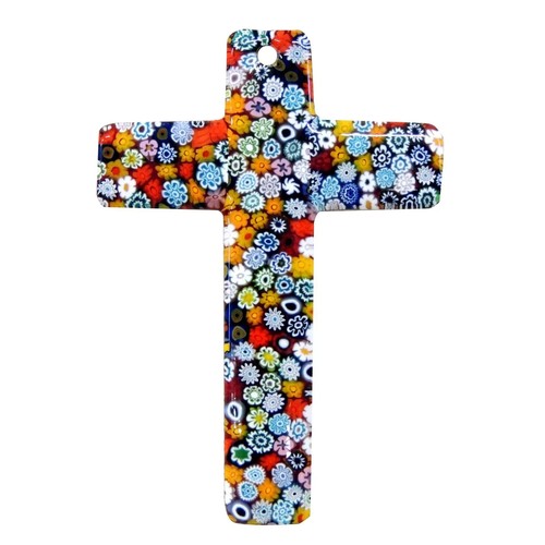 Murano glass wall crucifix - murano,