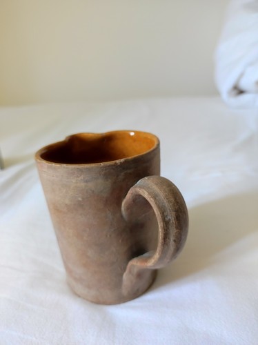 Earthenware jug vase brown - vase,,
