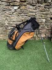 Official PGA Tour Golf Carry Stand Bag & Rain Cover 7 Way Divider Black Orange