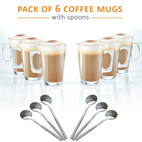 Latte coffee glasses - x,
