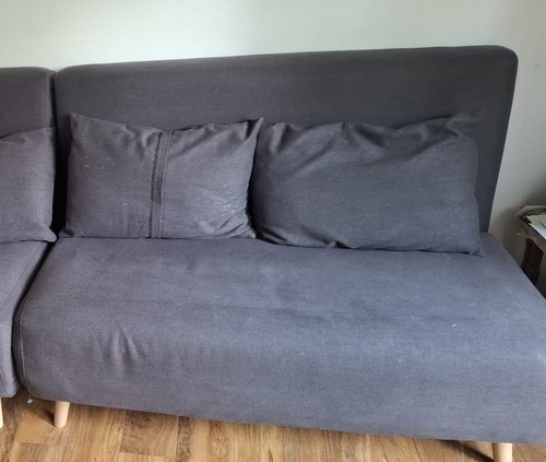 Grey seater convertible sofa - grey,