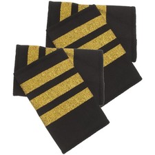  2 Pairs Airline Pilot Uniform Epaulets Airplane Stage Performance Prop