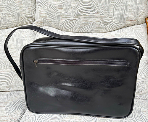 Black 1960s flight bag - black,